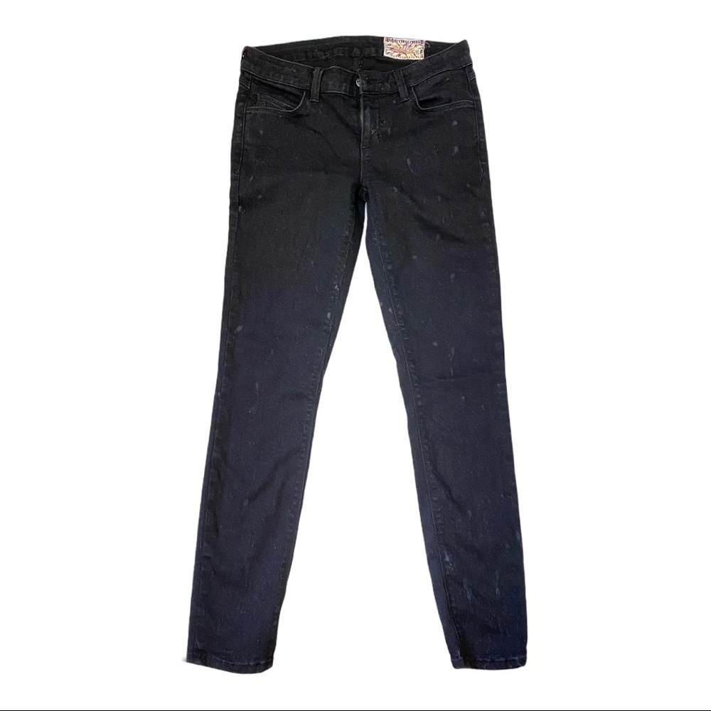 Siwy Black Skinny Jeans Paint Splatter Sz 26